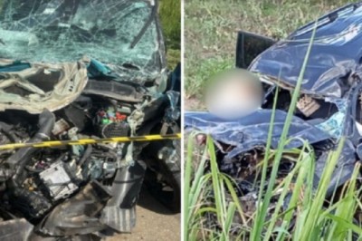 Casal com placa de veículo de Caldas Novas morre e dois ficam feridos em acidente na BR-482