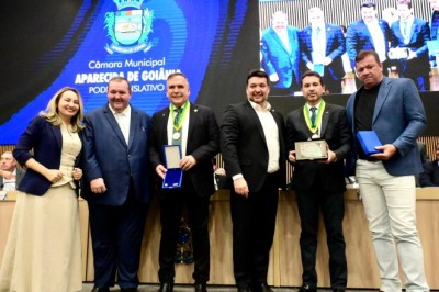 Prefeito Sandro Mabel recebe Medalha do Mérito Legislativo em Aparecida de Goiânia