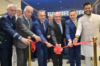 Alckmin inaugura escritório da Embraer em Nova Délhi