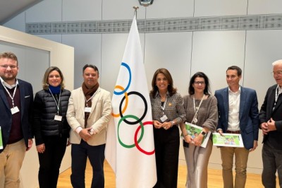 Gracinha Caiado é recebida na sede do Comitê Olímpico Internacional, na Suíça