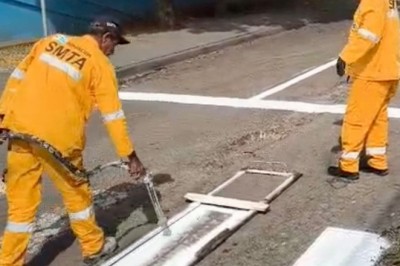 Gestão Vilela renova sinalização de trânsito no entorno de escolas e CMEIs de Aparecida