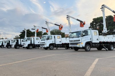 Comurg recebe caminhões com tecnologia inédita para poda de árvores