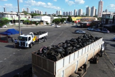 Amma já destinou mais de 140 toneladas de pneus inservíveis para a logística reversa em Goiânia