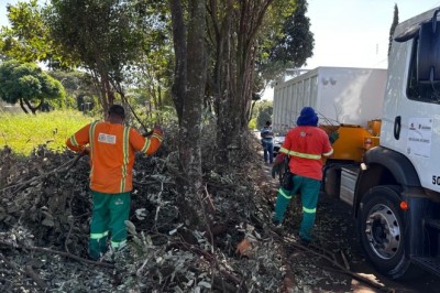Caminhões trituradores da Comurg aceleram recolhimento de galhos após podas