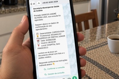 Prefeitura de Goiânia anuncia envio de mensagem para confirmação de agendamento para consultas especializadas
