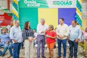 Governador Ronaldo Caiado durante inauguração de escola Padrão Século XXI e entrega de benefícios do Goiás Social, em Rio Verde